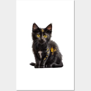 MY LITTLE CAT WITH EYES YELLOW Posters and Art